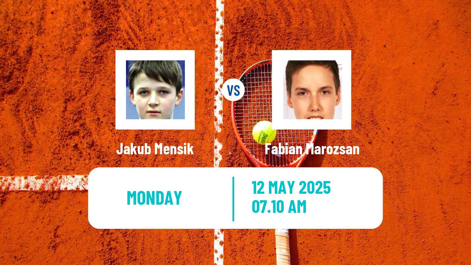 Tennis ATP Roma Jakub Mensik - Fabian Marozsan