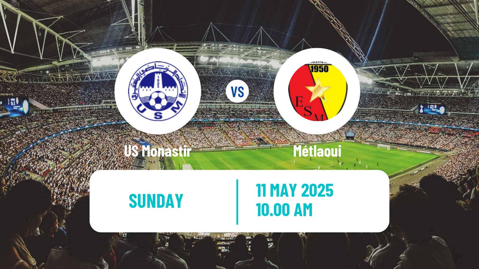 Soccer Tunisian Ligue Professionnelle 1 Monastir - Métlaoui