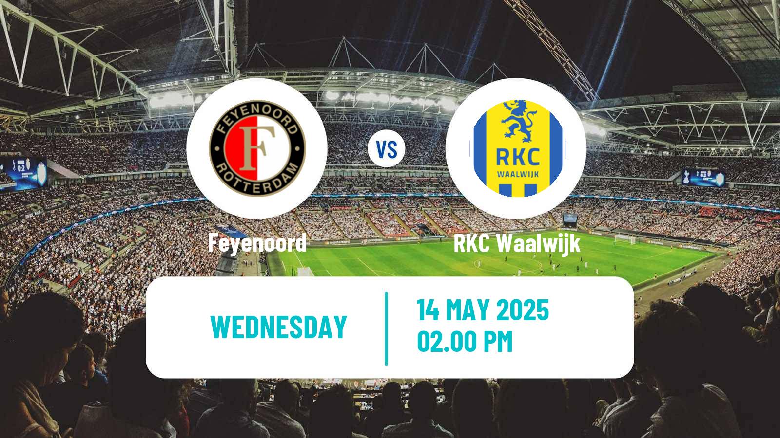 Soccer Dutch Eredivisie Feyenoord - Waalwijk