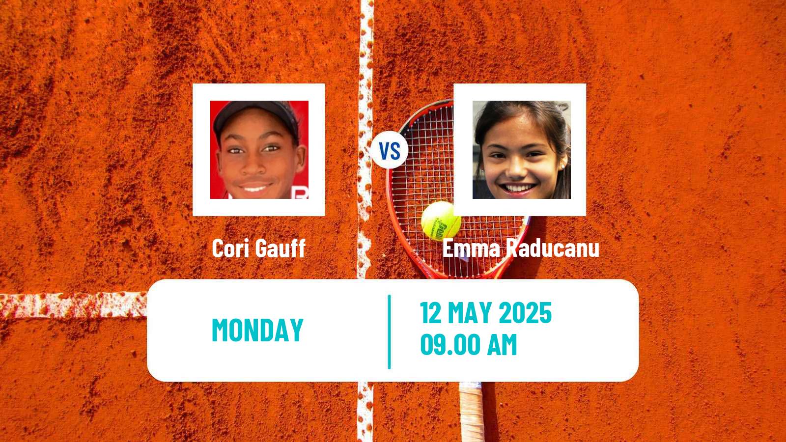 Tennis WTA Roma Cori Gauff - Emma Raducanu