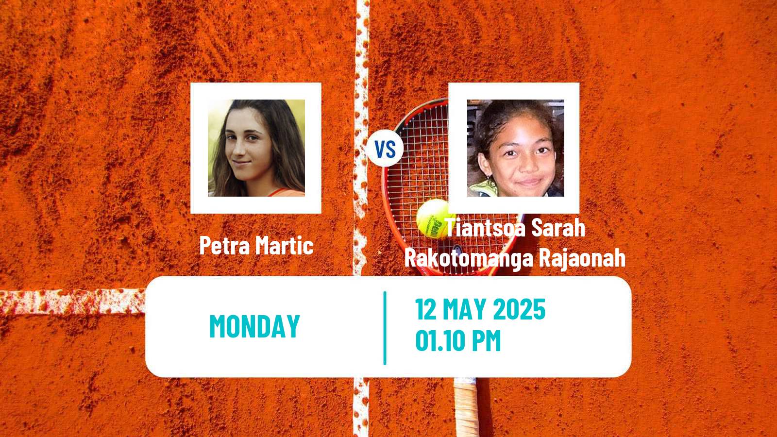 Tennis Paris Challenger Women 2025 Petra Martic - Tiantsoa Sarah Rakotomanga Rajaonah