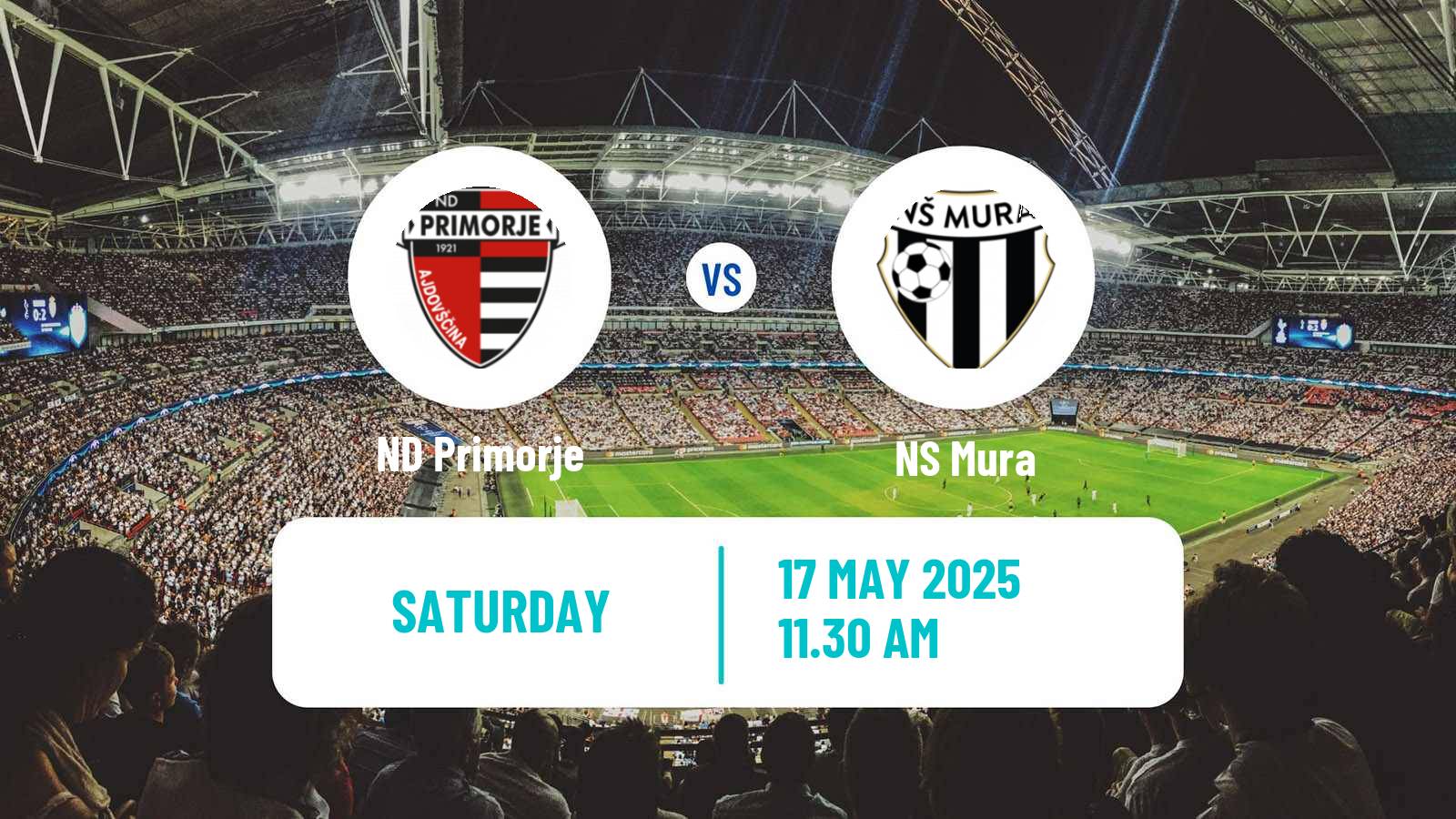 Football Slovenian PrvaLiga Primorje - Mura