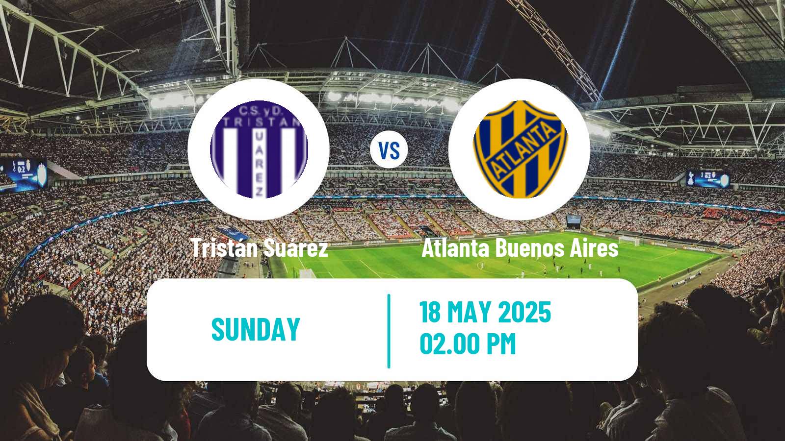Soccer Argentinian Primera Nacional Tristán Suárez - Atlanta Buenos Aires