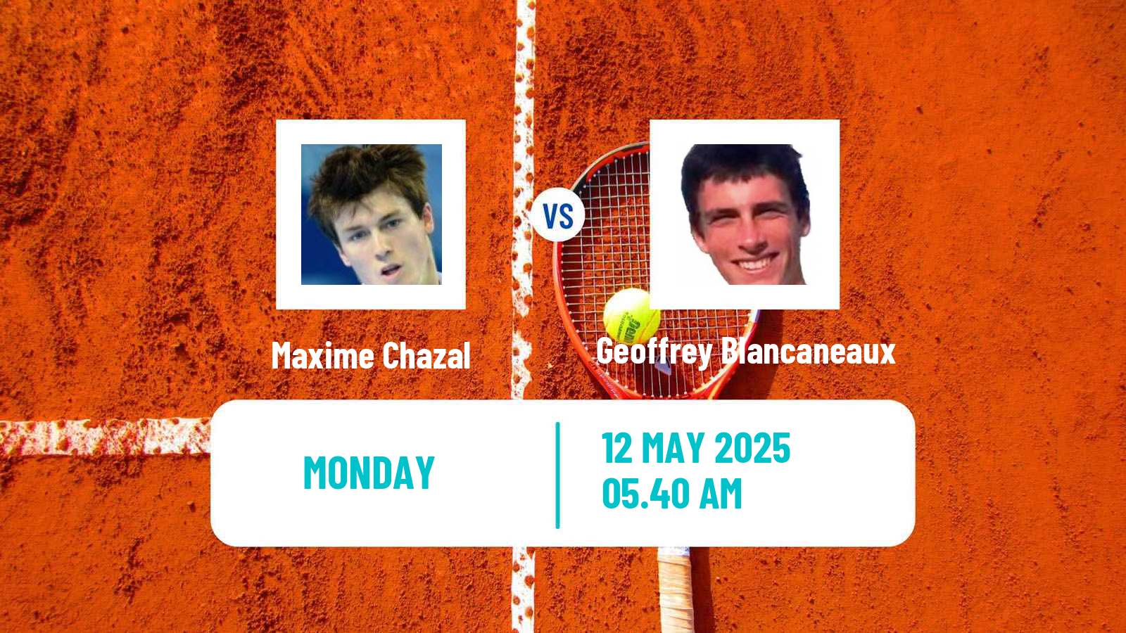 Tennis Bordeaux Challenger Men Maxime Chazal - Geoffrey Blancaneaux