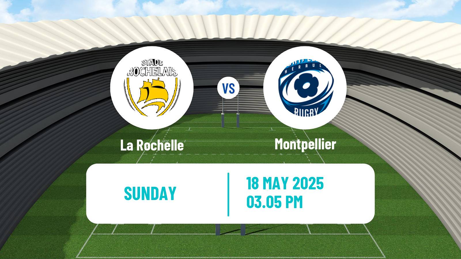 Rugby union French Top 14 La Rochelle - Montpellier