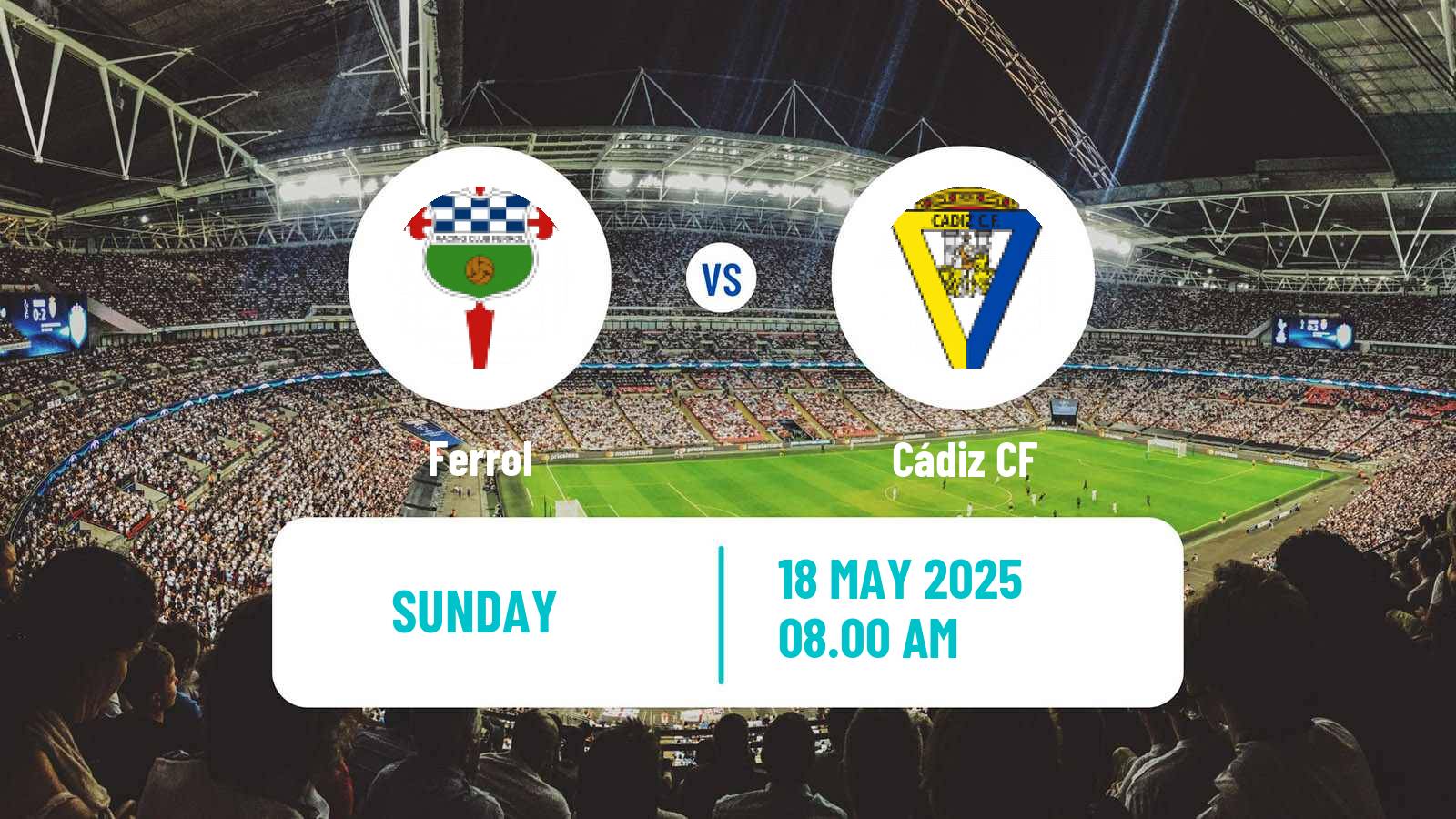 Soccer Spanish LaLiga2 Ferrol - Cádiz