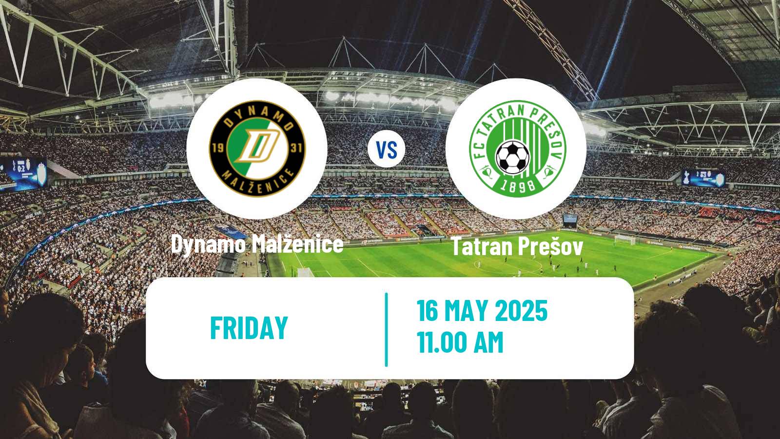 Football Slovak 2 Liga Dynamo Malženice - Tatran Prešov