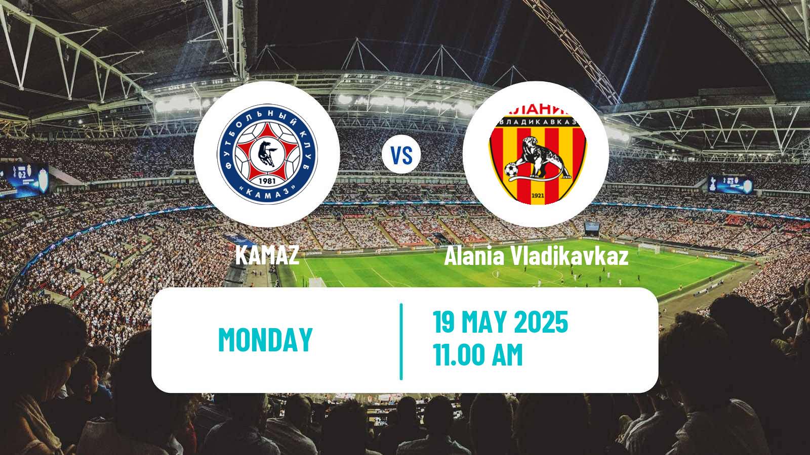 Soccer Russian FNL KAMAZ - Alania Vladikavkaz