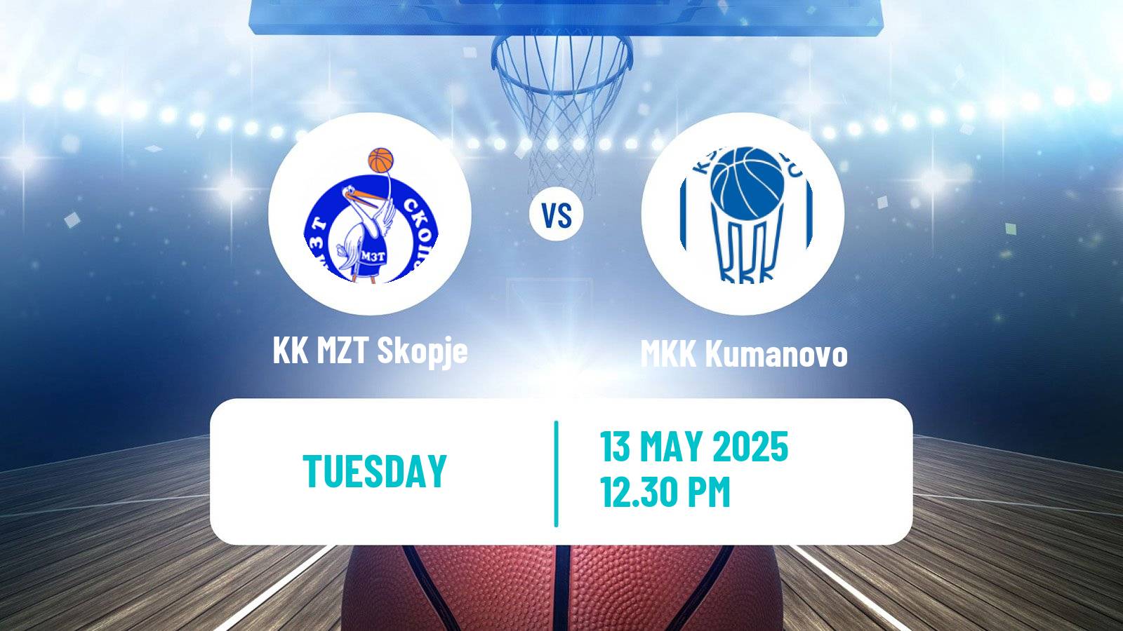 Basketball North Macedonian Prva Liga Basketball KK MZT Skopje - MKK Kumanovo
