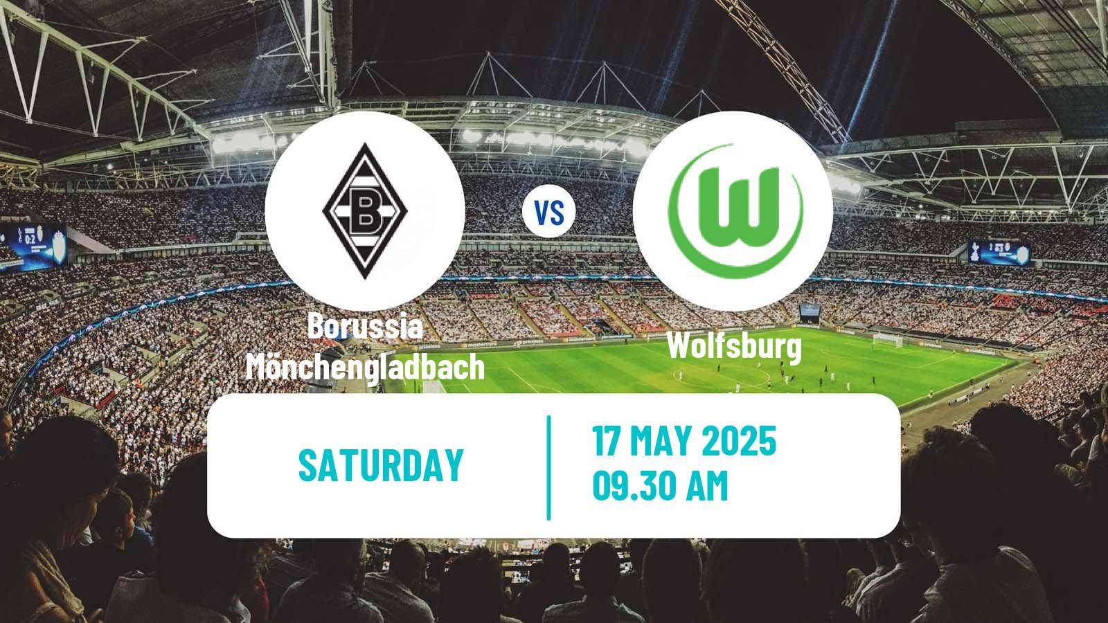 Soccer German Bundesliga Borussia Mönchengladbach - Wolfsburg