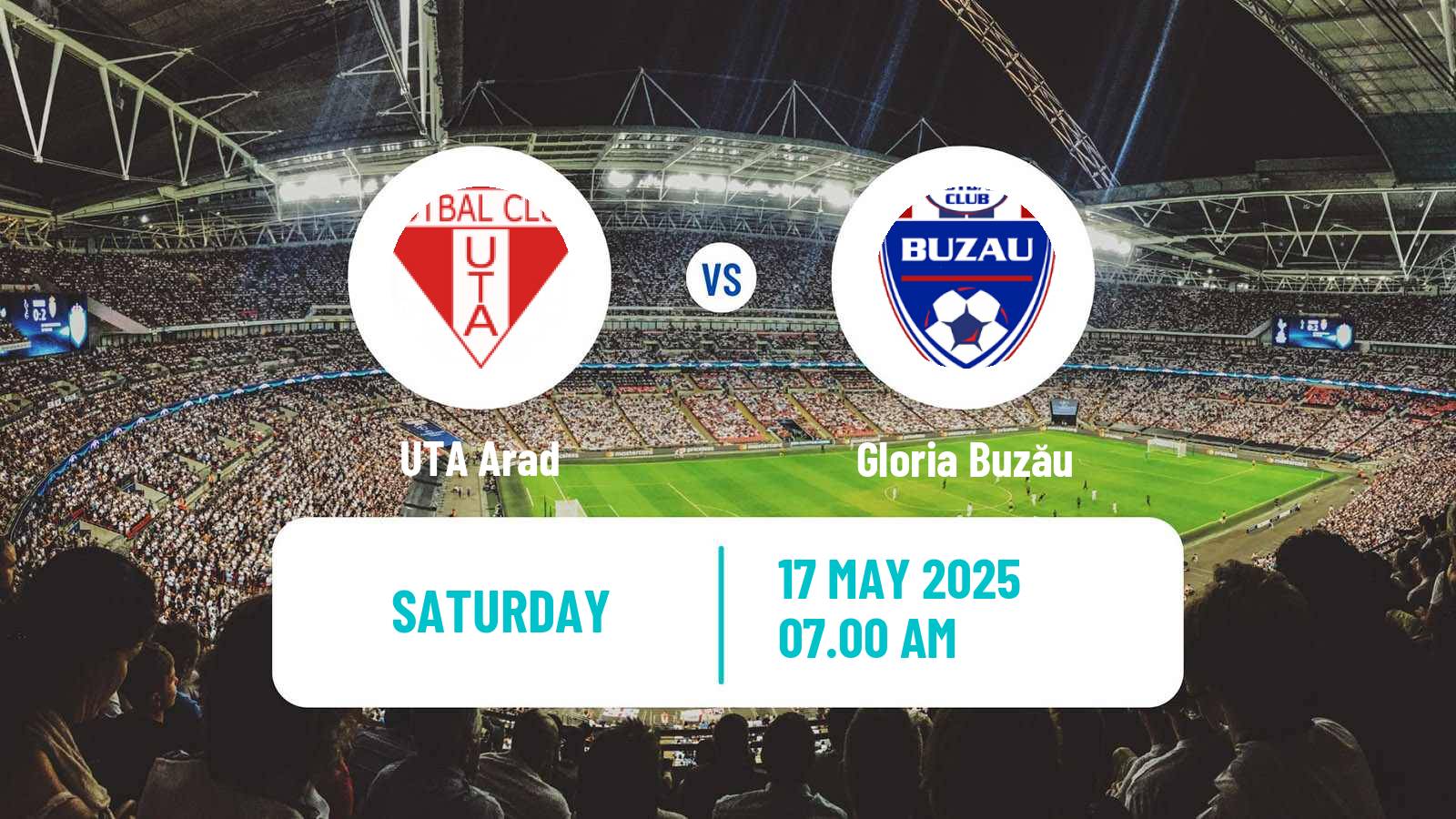 Soccer Romanian Liga 1 UTA Arad - Gloria Buzău