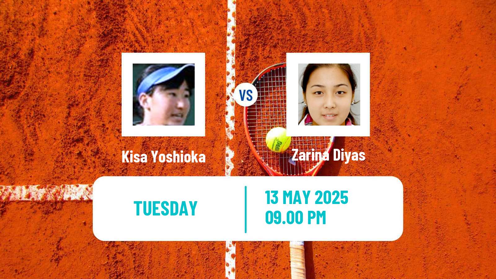 Tennis ITF W50 Kurume H Women Kisa Yoshioka - Zarina Diyas