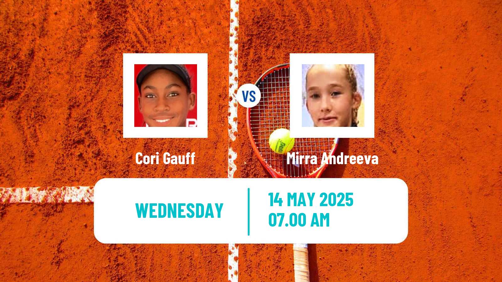 Tennis WTA Roma Cori Gauff - Mirra Andreeva