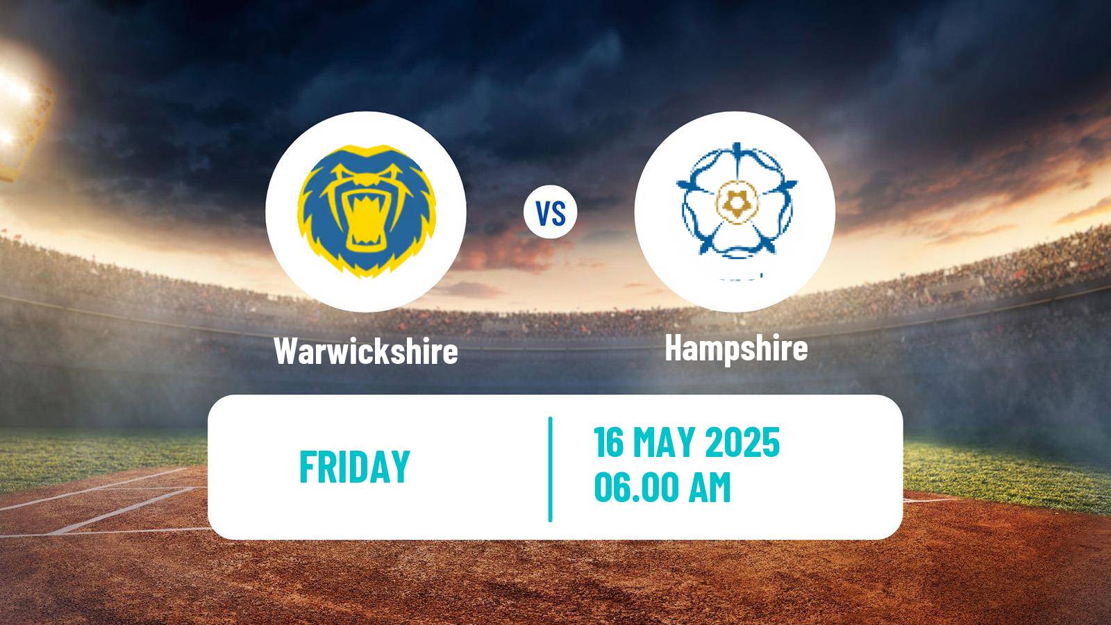 Cricket County Championship One Cricket Warwickshire - Hampshire