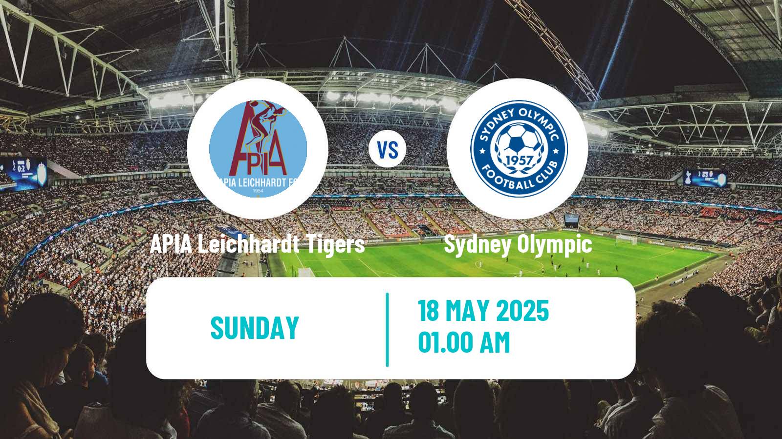 Soccer Australian NPL NSW APIA Leichhardt Tigers - Sydney Olympic