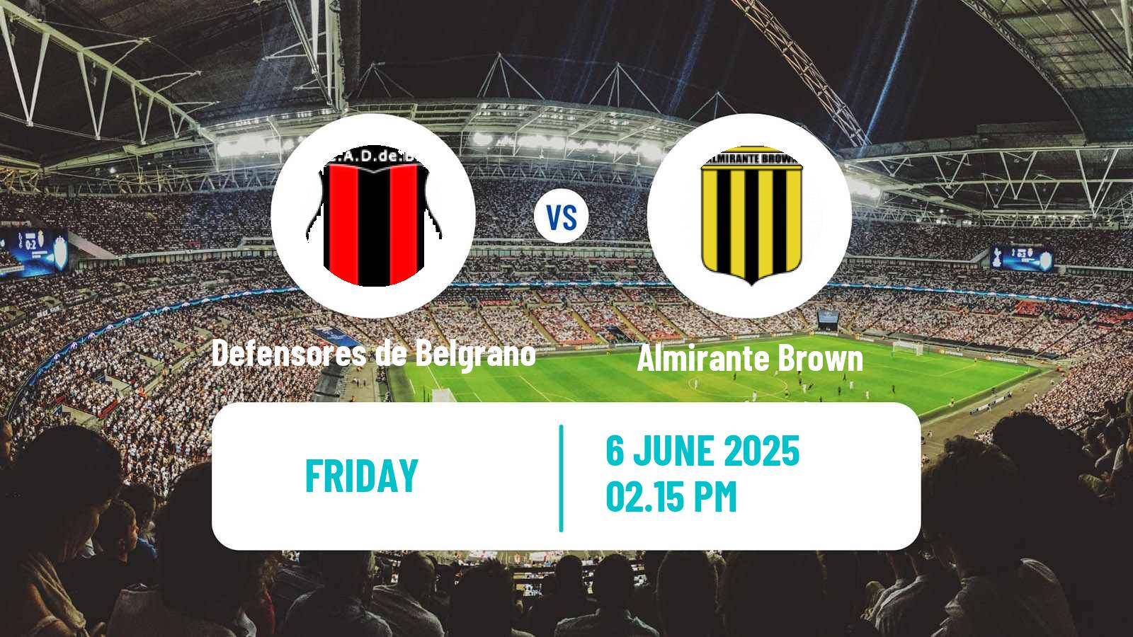 Soccer Argentinian Primera Nacional Defensores de Belgrano - Almirante Brown