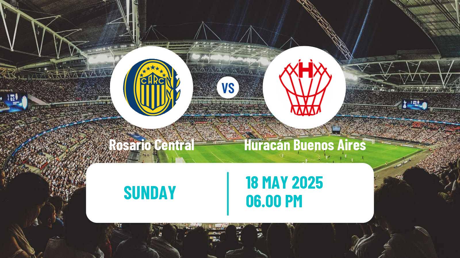 Soccer Argentinian Liga Profesional Rosario Central - Huracán Buenos Aires