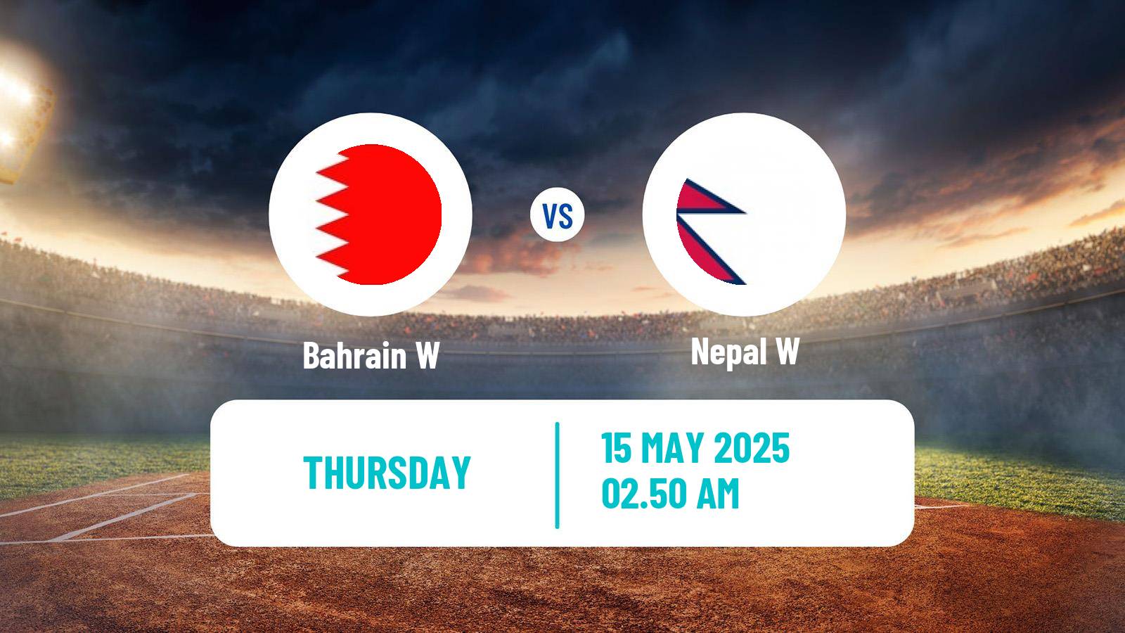 Cricket ICC World Twenty20 Women Bahrain W - Nepal W