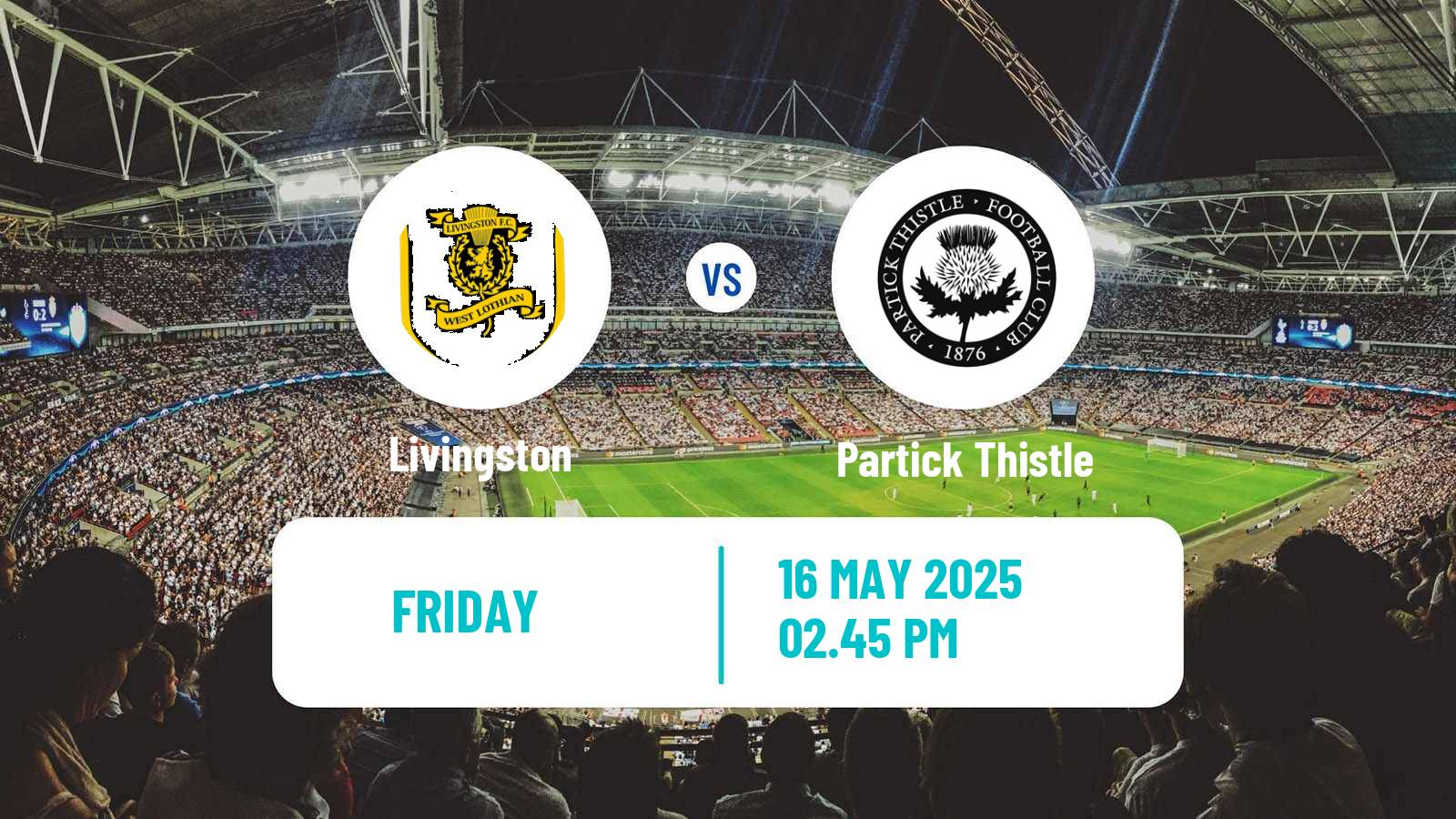 Soccer Scottish Premier League Livingston - Partick Thistle