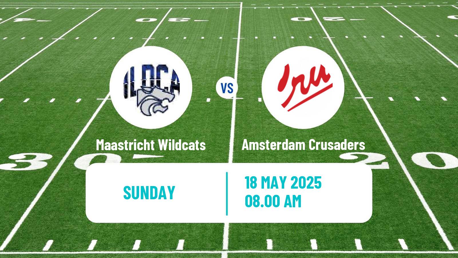 American football Dutch Eredivisie American Football Maastricht Wildcats - Amsterdam Crusaders