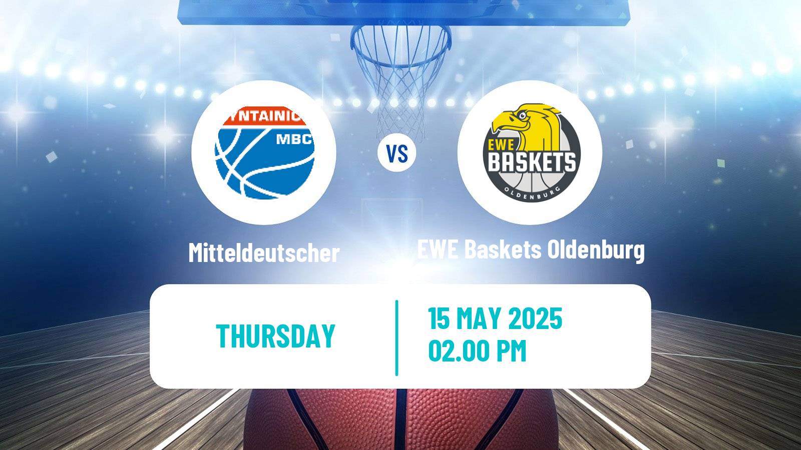 Basketball German BBL Mitteldeutscher - EWE Baskets Oldenburg
