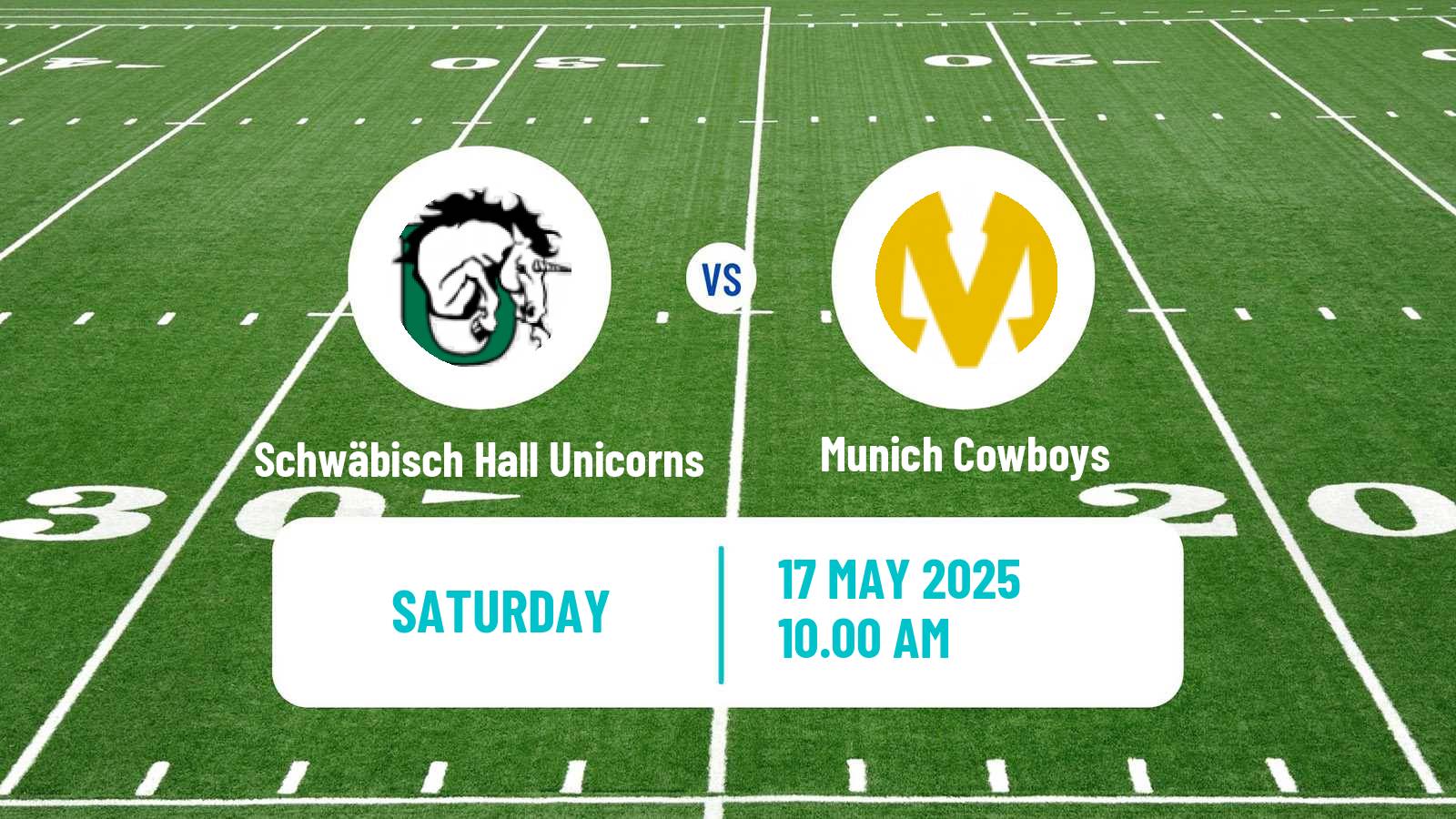 American football German GFL Schwäbisch Hall Unicorns - Munich Cowboys