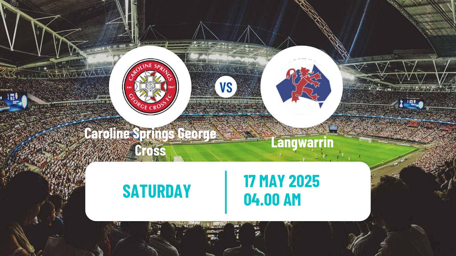 Football Australian Victoria Premier League Caroline Springs George Cross - Langwarrin