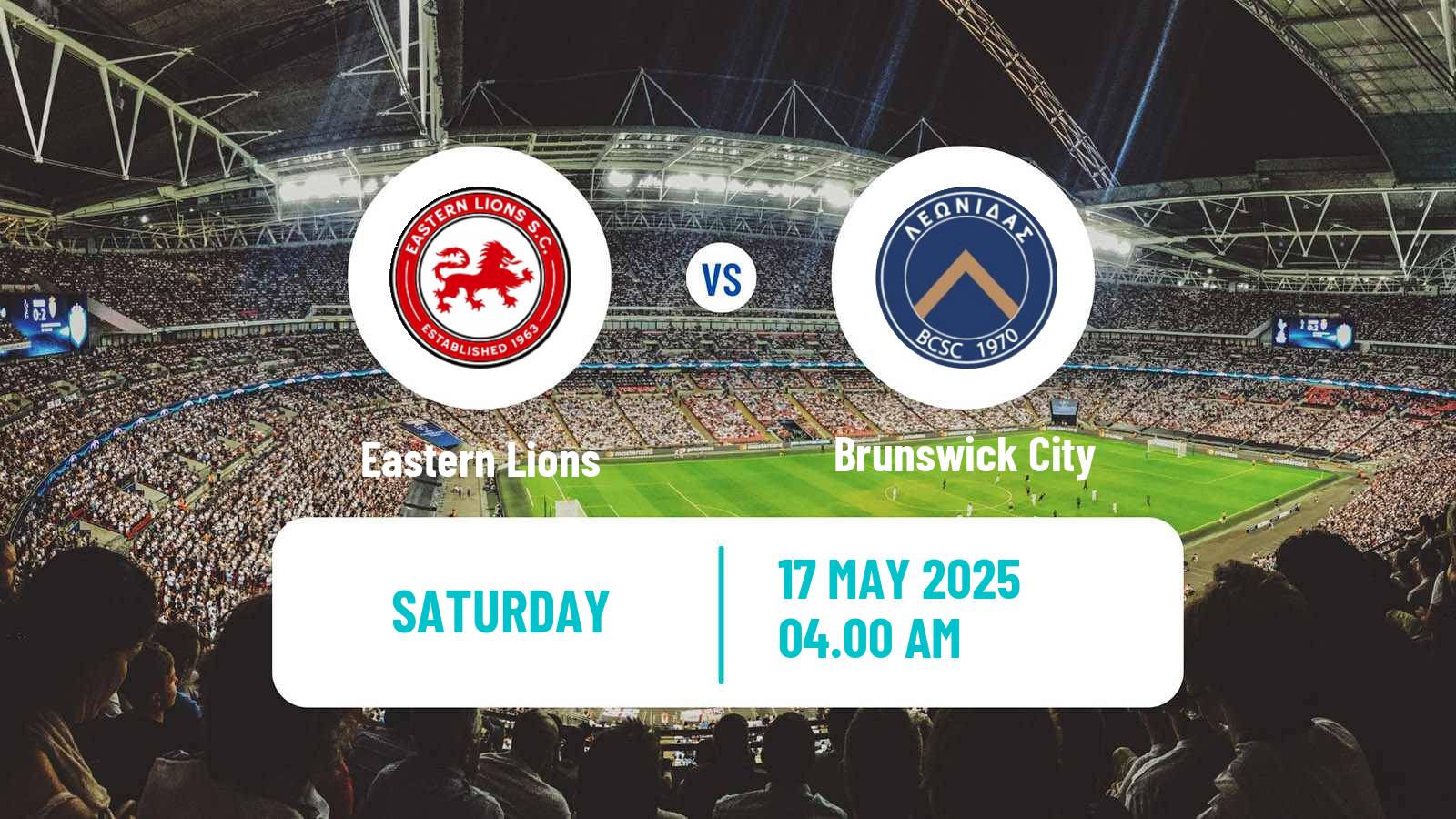 Soccer Australian Victoria Premier League Eastern Lions - Brunswick City