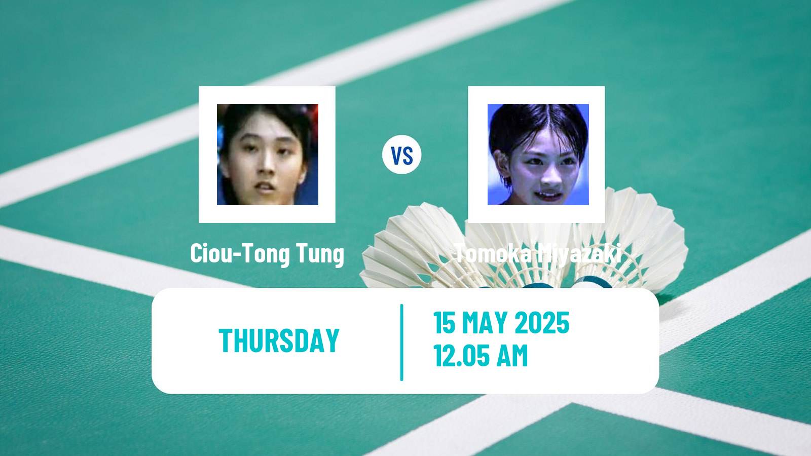 Badminton BWF World Tour Thailand Open Women Ciou-Tong Tung - Tomoka Miyazaki