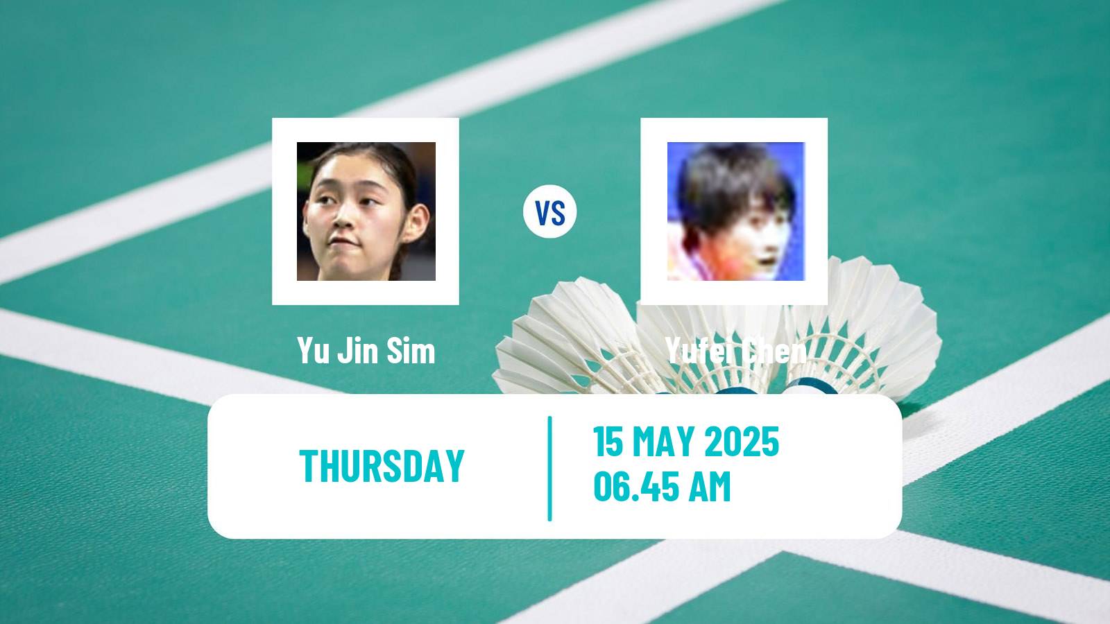 Badminton BWF World Tour Thailand Open Women Yu Jin Sim - Yufei Chen