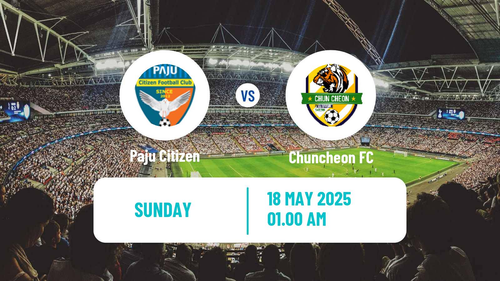 Soccer South Korean K3 League Paju Citizen - Chuncheon