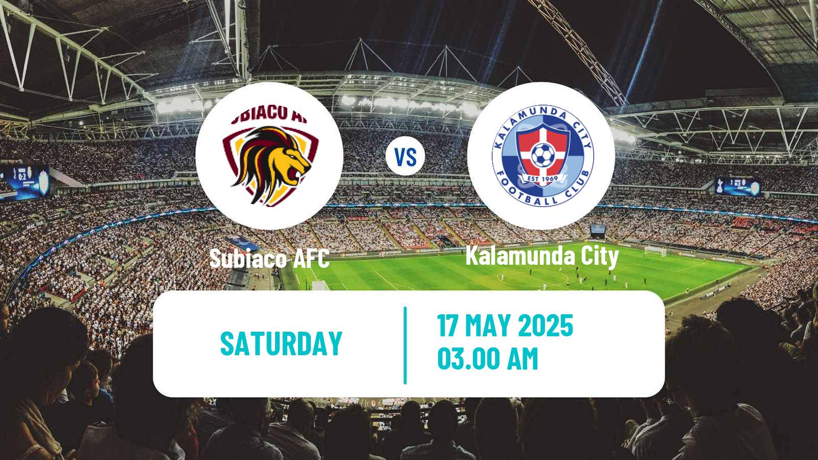 Soccer Australian WA State League Subiaco - Kalamunda City