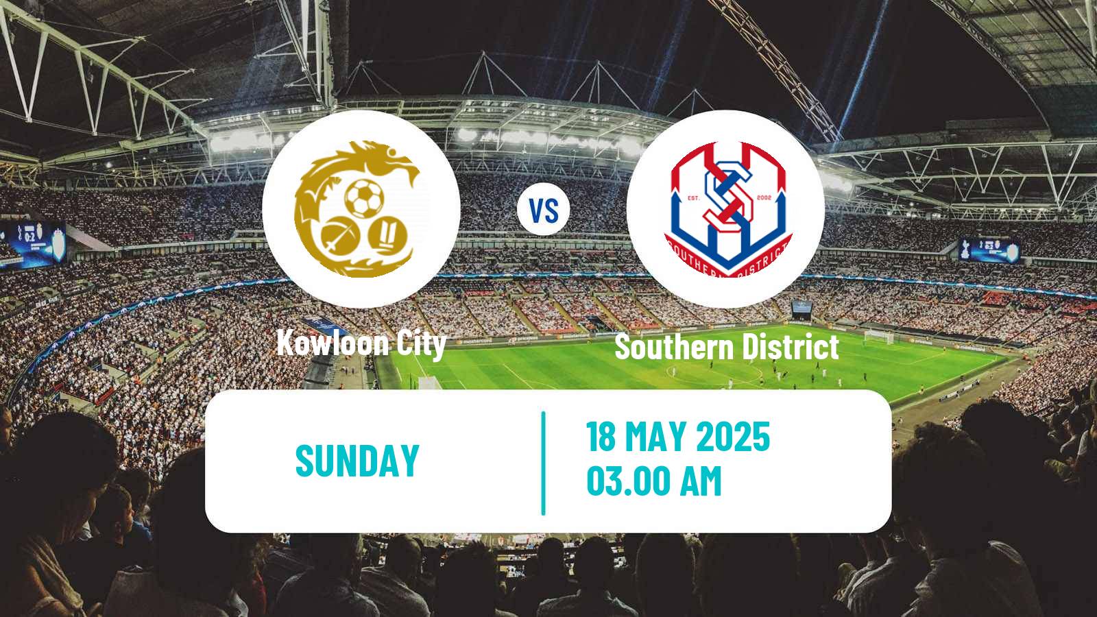 Soccer Hong Kong Premier League Kowloon City - Southern District
