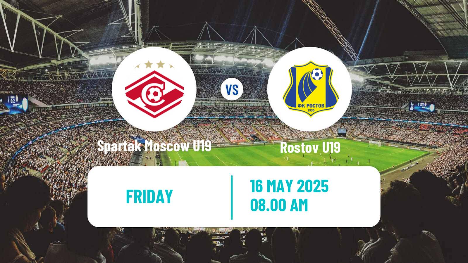 Football Russian Youth League Spartak Moscow U19 - Rostov U19