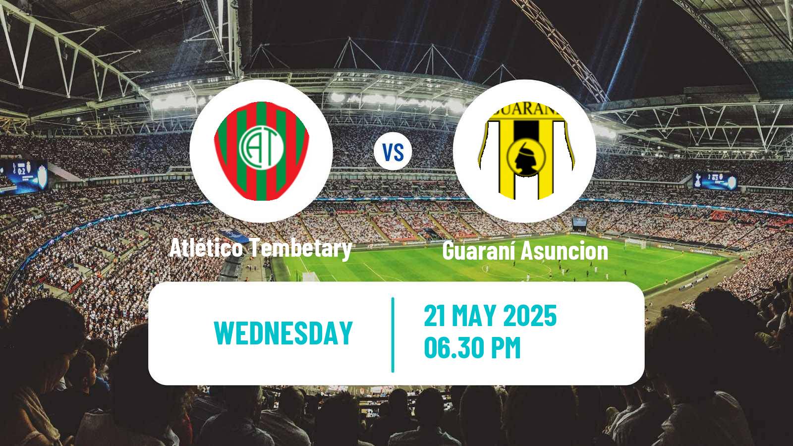 Soccer Paraguayan Primera Division Atlético Tembetary - Guaraní Asuncion