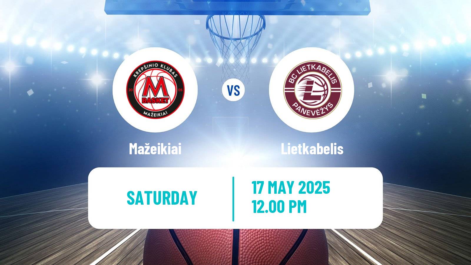 Basketball Lietuvos Krepsinio Lyga Mažeikiai - Lietkabelis