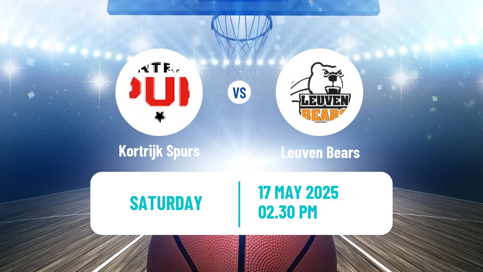 Basketball Belgian Basketball League Kortrijk Spurs - Leuven Bears
