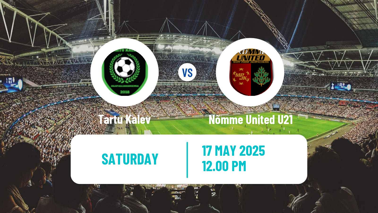 Soccer Estonian Esiliiga B Tartu Kalev - Nõmme United U21