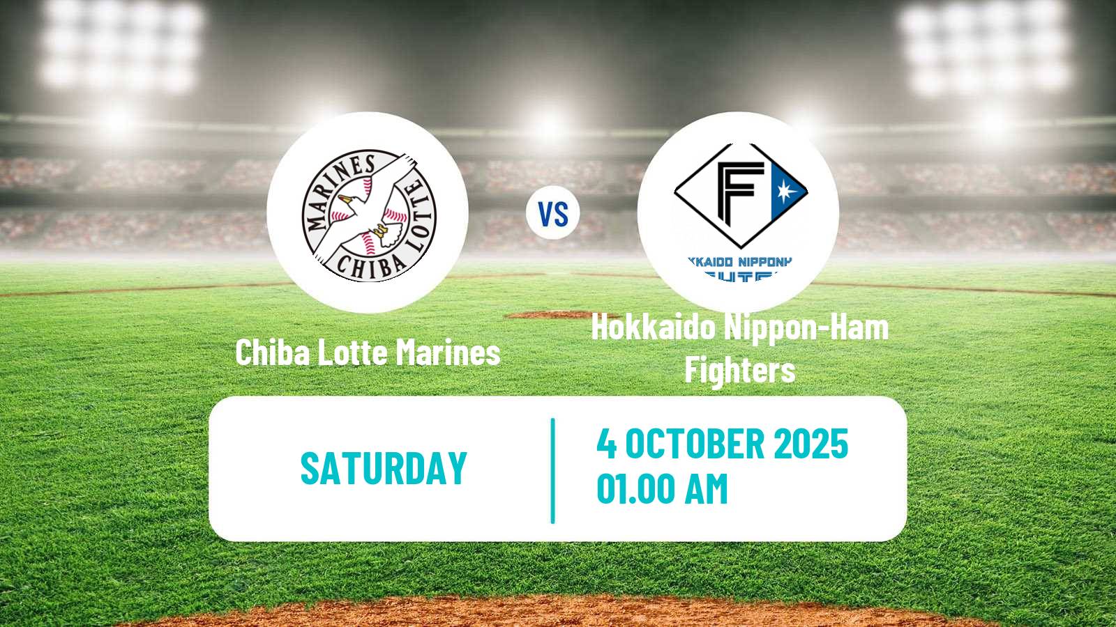 Baseball NPB Chiba Lotte Marines - Hokkaido Nippon-Ham Fighters