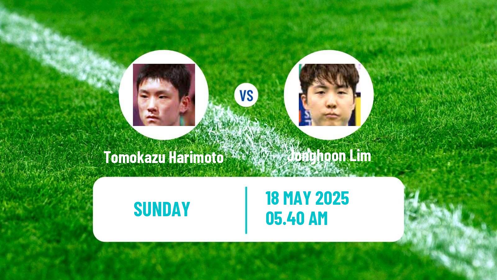 Table tennis World Championships Men Tomokazu Harimoto - Jonghoon Lim