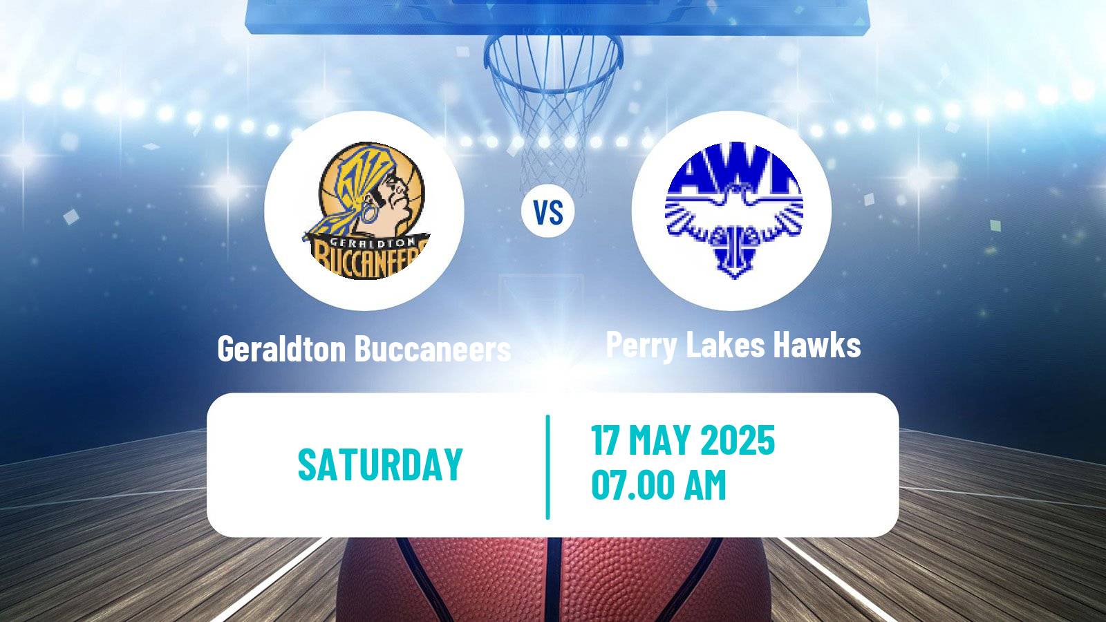 Basketball Australian NBL1 West Geraldton Buccaneers - Perry Lakes Hawks