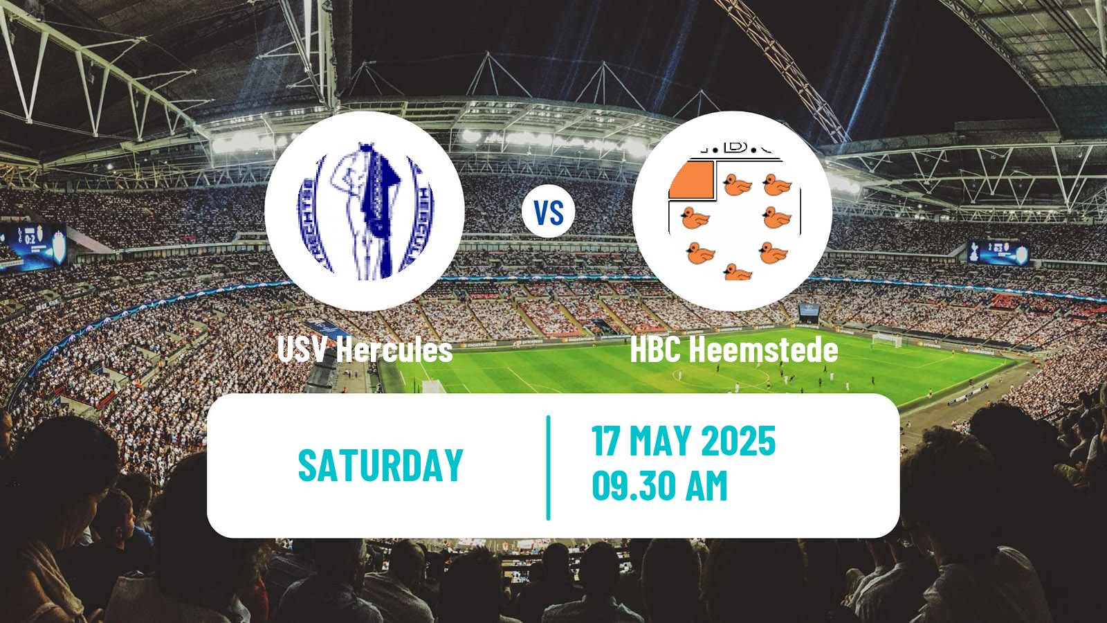 Soccer Dutch Derde Divisie USV Hercules - HBC Heemstede