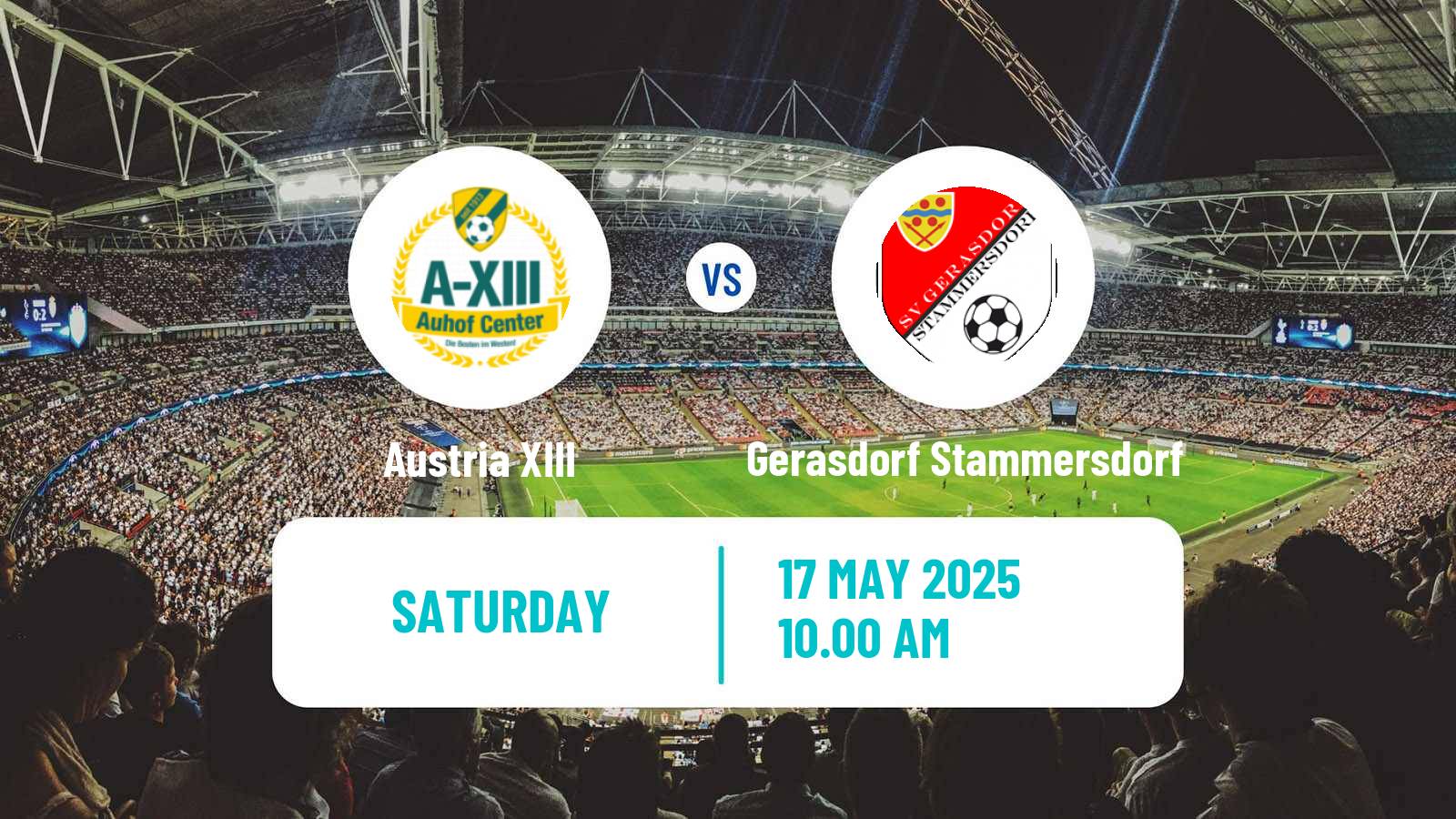 Football Austrian Landesliga Wien Austria XIII - Gerasdorf Stammersdorf
