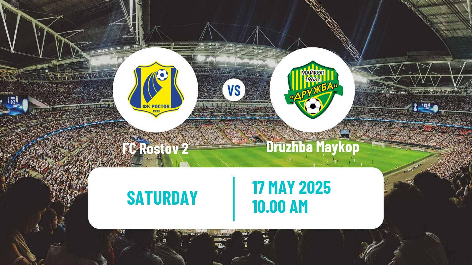 Soccer FNL 2 Division B Group 1 Rostov 2 - Druzhba Maykop
