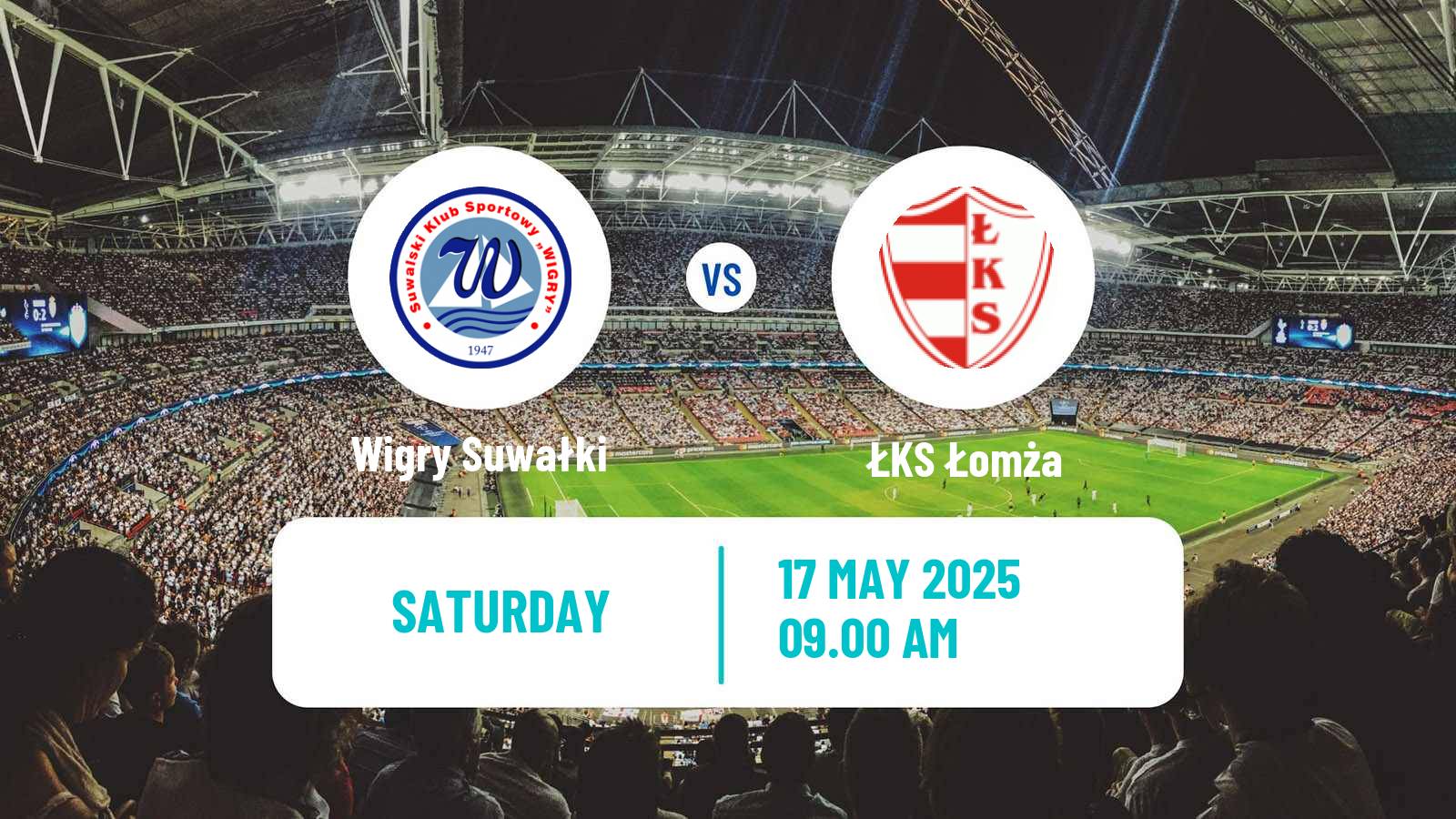 Soccer Polish Division 3 - Group I Wigry Suwałki - ŁKS Łomża