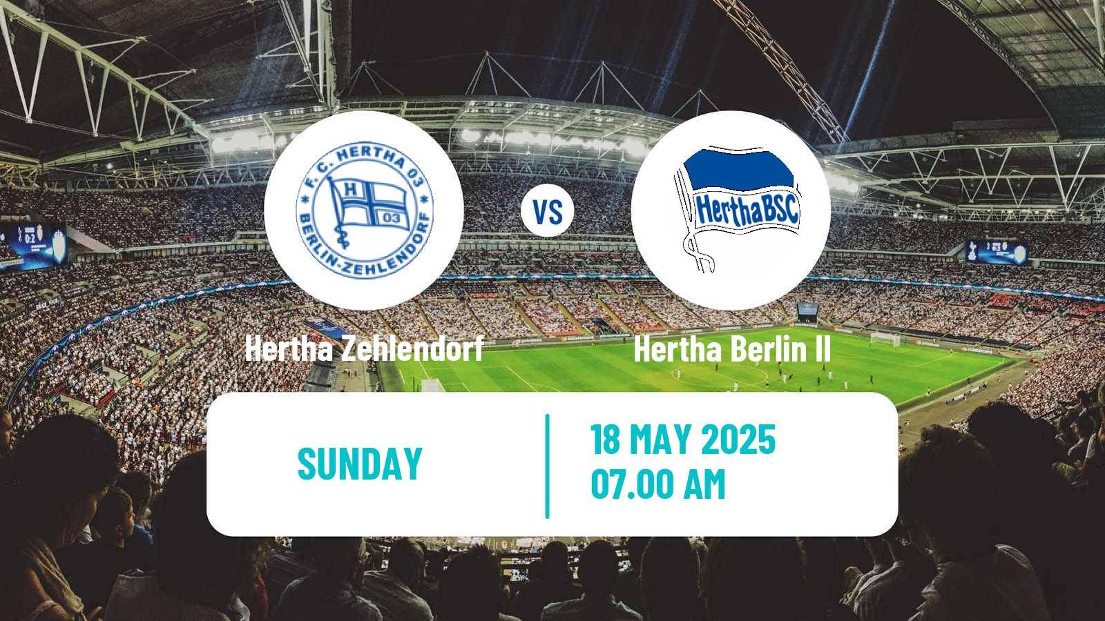 Soccer German Regionalliga Nordost Hertha Zehlendorf - Hertha Berlin II
