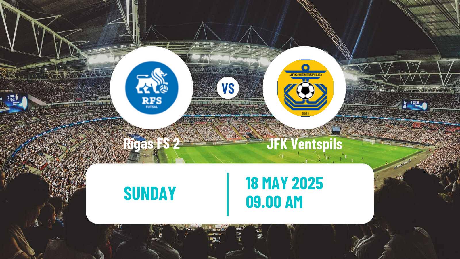 Soccer Latvian 1 Liga Rīgas FS 2 - JFK Ventspils