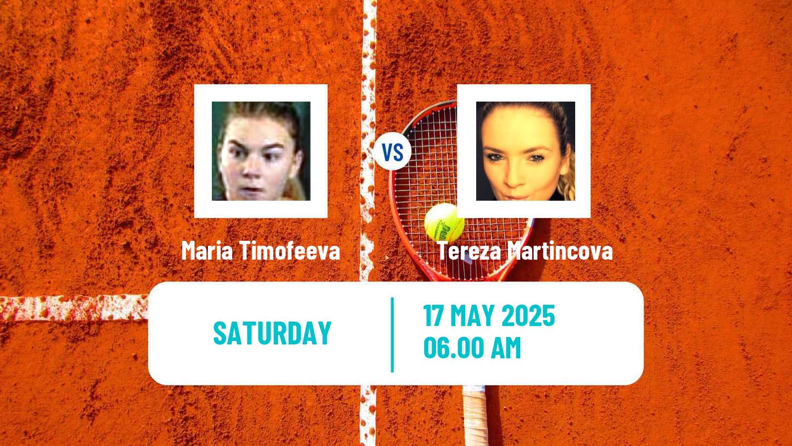 Tennis WTA Rabat Maria Timofeeva - Tereza Martincova