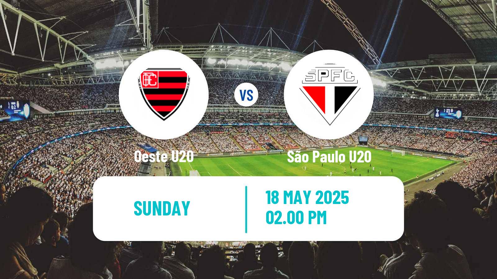 Soccer Brazilian Paulista U20 Oeste U20 - São Paulo U20