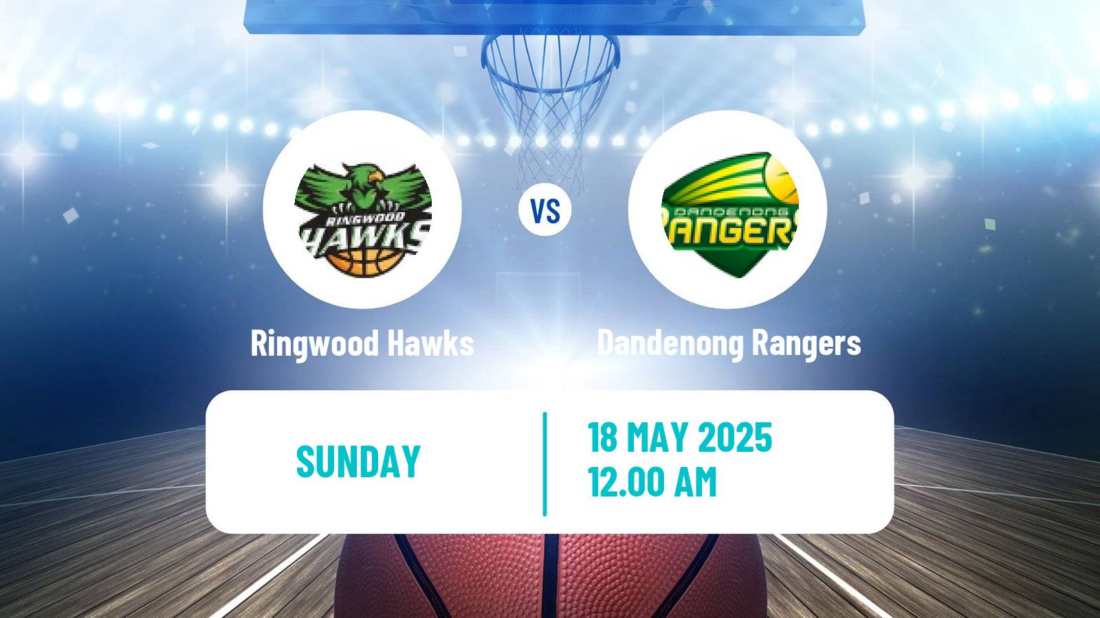 Basketball Australian NBL1 South Ringwood Hawks - Dandenong Rangers